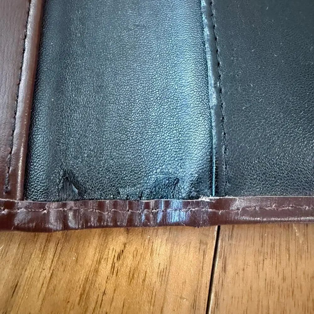Franklin Covey Italian Leather Padfolio Brown Planner 12.75” x 9.5”